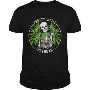 Skeleton Weed Pretty Little Pothead Shirt